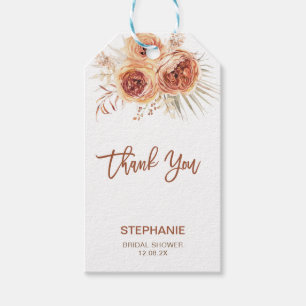 ボホテラコッタフローラブライダルシャワーサンキュー ギフトタグ