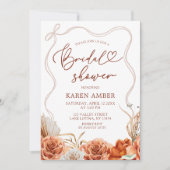 ボホテラコッタフローラブライダルシャワー 招待状 (正面)