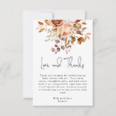 ボホテラコッタフローラベビーシャワーありがとう サンキューカード (正面)