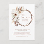 ボホテラコッタフローラリース結婚ズ詳細 エンクロージャーカード (正面)