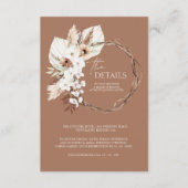 ボホテラコッタフローラリース結婚ズ詳細 エンクロージャーカード (正面)