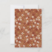 ボホテラコッタフローラワイルドフラワーホワイト結婚ズ 出欠カード (裏面)