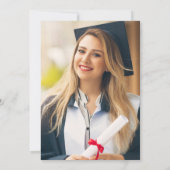 ボホテラコッタフローラ写真卒業パーティー 招待状 (裏面)