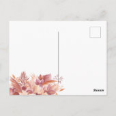 ボホテラコッタフローラ砂漠のパンパ日付を保存 ポストカード (裏面)