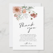 ボホテラコッタフローラ秋の結婚式 サンキューカード (正面)
