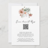 ボホテラコッタフローラ秋の結婚式 招待状 (裏面)
