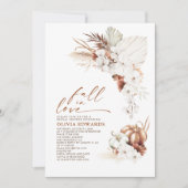 ボホテラコッタフローラ秋インラブブライダルシャワー 招待状 (正面)