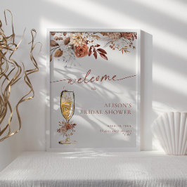 ボホテラコッタブライダルシャワーウェルカム ポスター