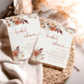 ボホテラコッタブライダルシャワークリームフローラ 招待状