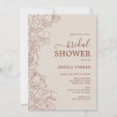ボホテラコッタブライダルシャワー招待 招待状 (正面)