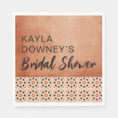 ボホテラコッタブライダルシャワー スタンダードランチョンナプキン (正面)