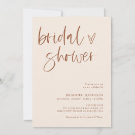 ボホテラコッタブライダルシャワー |ミニマルブライダル 招待状