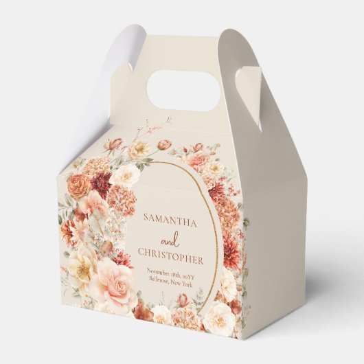 ボホテラコッタブルゴーニュフローラユーカリ金ゴールド フェイバーボックス (正面サイド)