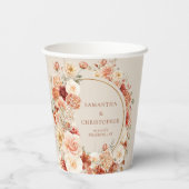 ボホテラコッタブルゴーニュフローラ結婚ユーカリ 紙コップ (裏面)