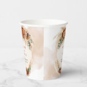 ボホテラコッタブルゴーニュフローラ結婚ユーカリ 紙コップ (右)