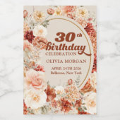 ボホテラコッタブルゴーニュフローラ30歳 ワインラベル (シングルラベル)