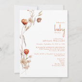 ボホテラコッタベビーシャワー中心 招待状 (正面)