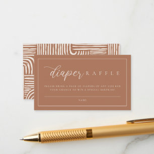 ボホテラコッタベビ男女兼用ーシャワー エンクロージャーカード