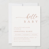 ボホテラコッタベビ男女兼用ーシャワー 招待状 (正面)