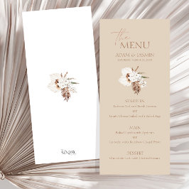 ボホテラコッタベージュパンパスグラス結婚フローラ メニュー