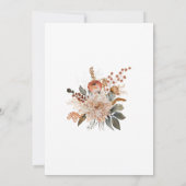 ボホテラコッタベージュフローラブライダルシャワー 招待状 (裏面)