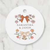 ボホテラコッタボウフローラ結婚式の引き出物ラベル フェイバータグ (正面)