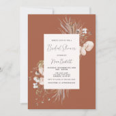 ボホテラコッタボタニカルブライダルシャワー 招待状 (正面)