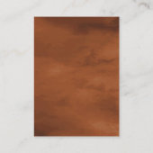 ボホテラコッタマルーンフローラQRコードRSVP 結婚's エンクロージャーカード (裏面)