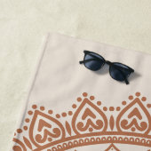 ボホテラコッタマンダラ名前をカスタムする ビーチタオル (インサイチュ)