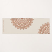 ボホテラコッタマンダラ名前をカスタムする ヨガマット (正面(横))