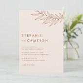 ボホテラコッタミニマリスト結婚葉 招待状 (スタンド正面)