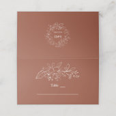 ボホテラコッタミニマル結婚リストのテーブル番号 プレイスカード (外部開封)