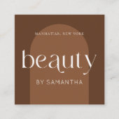 ボホテラコッタモダンラッシュブローズビューティシャン スクエア名刺 (正面)