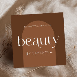 ボホテラコッタモダンラッシュブローズビューティシャン スクエア名刺