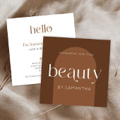 ボホテラコッタモダンラッシュブローズビューティシャン スクエア名刺