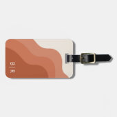 ボホテラコッタモノグラムイニシャルラゲージタグ ラゲッジタグ (正面横)