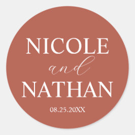ボホテラコッタラストアース結婚トーン ラウンドシール