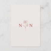 ボホテラコッタラストフラワー結婚ズ |詳細カプセル エンクロージャーカード (裏面)