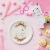 ボホテラコッタラスト秋フローラ結婚ズ ペーパープレート (パーティー)