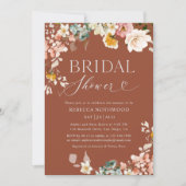 ボホテラコッタラスト秋ブライダルシャワー招待 招待状 (正面)