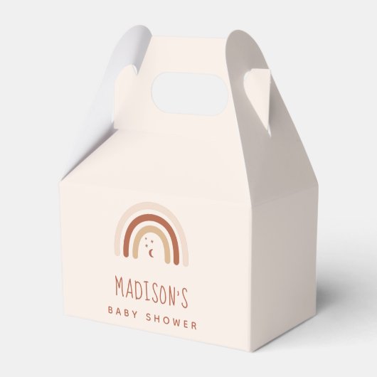 ボホテラコッタレインボースターズ&ムーンベビーシャワー フェイバーボックス (正面サイド)