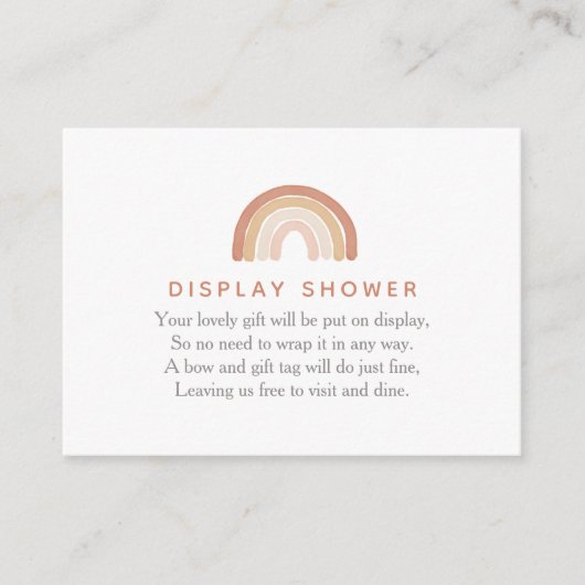 ボホテラコッタレインボーディスプレイシャワー エンクロージャーカード (正面)