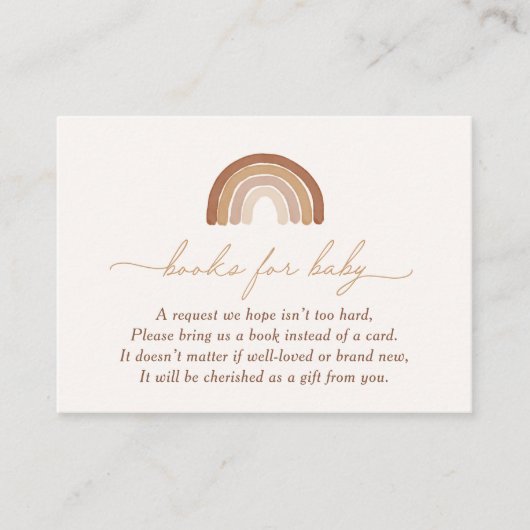 ボホテラコッタレインボーブックベビー エンクロージャーカード (正面)