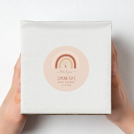 ボホテラコッタレインボーブレイブシャワーありがとうお月 ラウンドシール