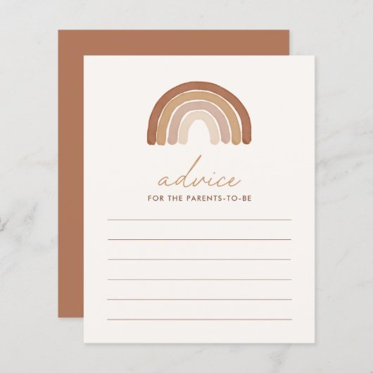 ボホテラコッタレインボーベビーシャワーアドバイス (正面/裏面)