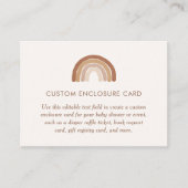 ボホテラコッタレインボーベビーシャワーカスタム エンクロージャーカード (正面)