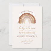 ボホテラコッタレインボーベビーシャワー 招待状 (正面)