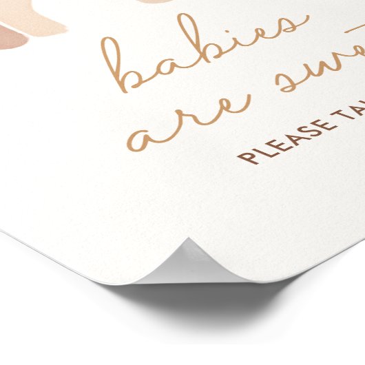 ボホテラコッタレインボーベビーズアスウィートサイン ポスター (角)