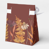 ボホテラコッタワイルドフラワーオータム秋の結婚式 フェイバーボックス (裏面サイド)