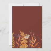 ボホテラコッタワイルドフラワーオータム秋の結婚式 招待状 (裏面)